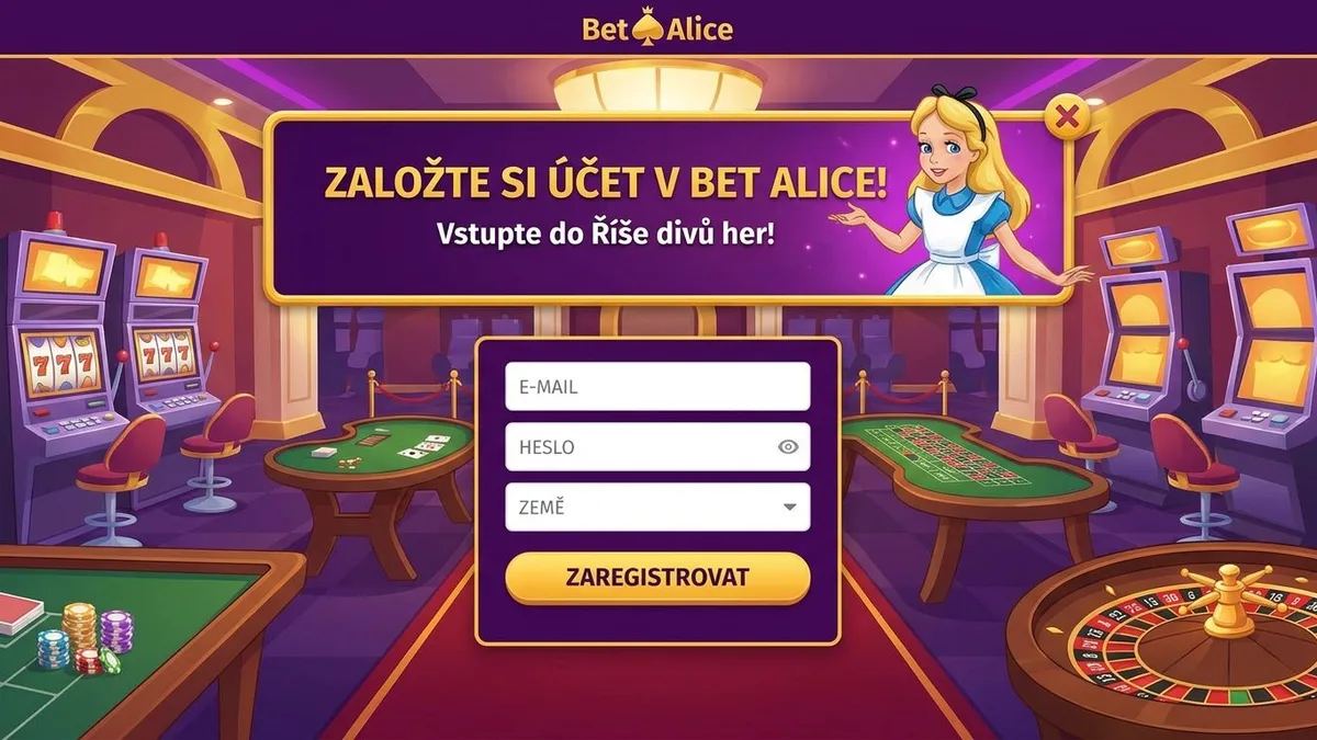 Registrace s bonusem v Bet Alice